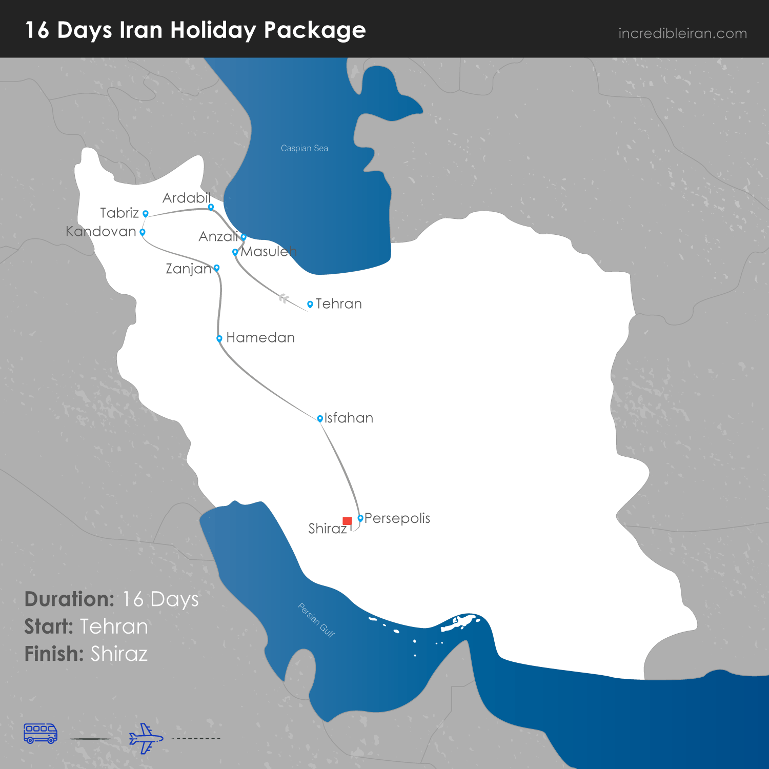 16 Days Iran Holiday Package